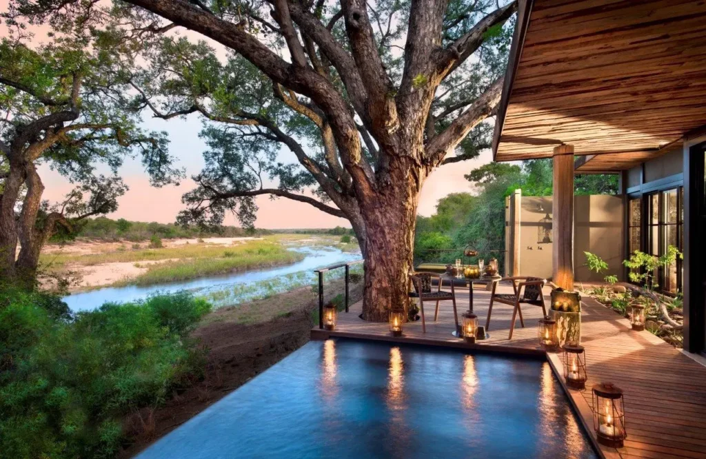 private lap pool at tengile river lodge