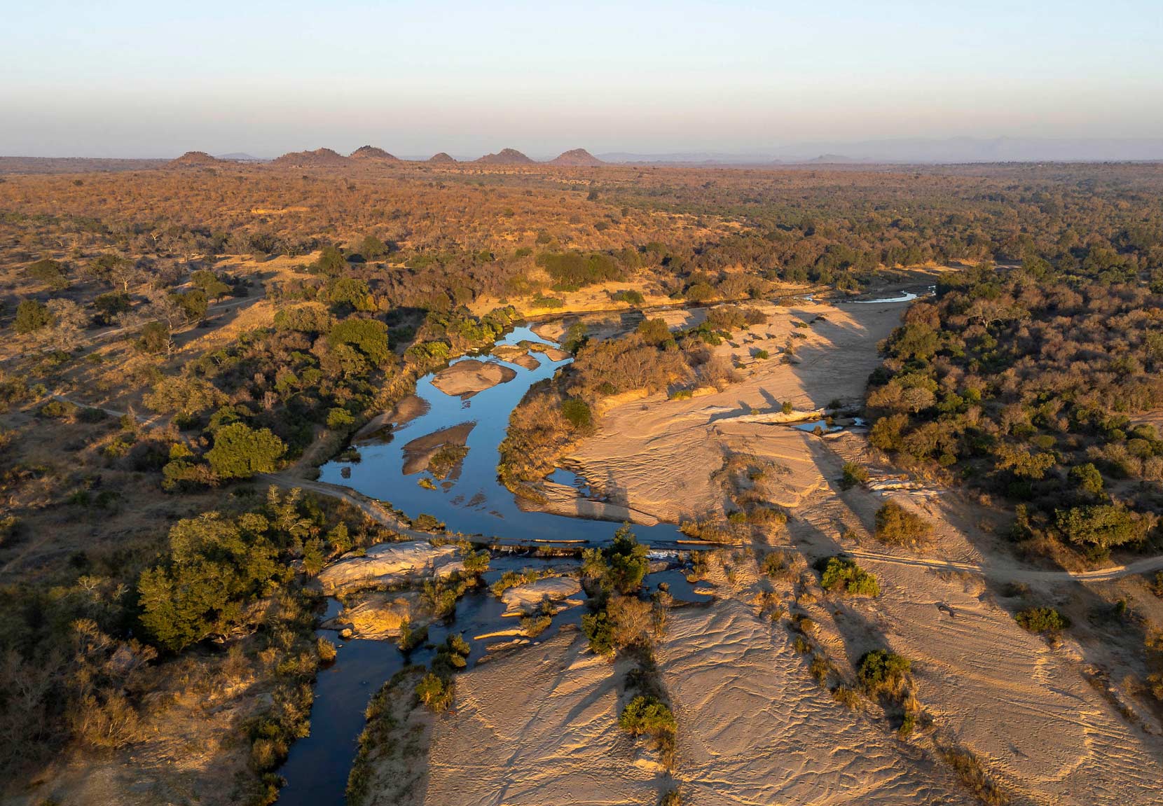 The-Sand-River Aerial view of The Sabi River